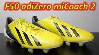 Adidas F50 adizero miCoach 2 Vivid YellowBlackGreen Zest  Unboxing amp On Feet [upl. by Prem]