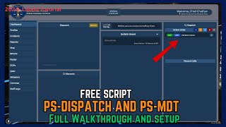 Updated 2024 Installation  PSMDT amp Dispatch  MDT for Police EMS DOJ  FiveM MDT Script [upl. by Helli256]