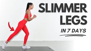 Get SLIMMER LEGS in 7 Days  15 min Standing Workout  No Jumping No Repeat [upl. by Meggy]