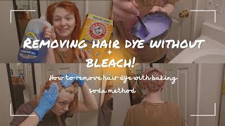 How to remove hair dye WITHOUT BLEACH BAKING SODA HAIR COLOR REMOVER METHOD  FAIL [upl. by O'Donoghue119]