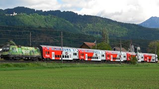 ÖBB Züge vor Basilika ⛪ Rankweil mit Talent1 Güterzug IC 119 Bodensee Railjet Werbelok amp DoSto [upl. by Cousins353]