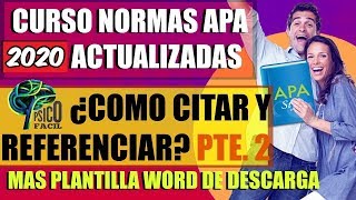 Normas APA 2024 Ultima Edicion LA MAS ACTUALIZADA  5 Citas y Referencias Pte 2 [upl. by Innus112]