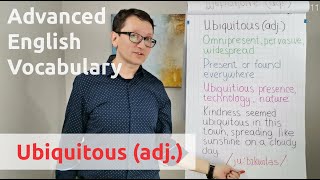 Ubiquitous adj  Advanced English Vocabulary  One Minute Videos [upl. by Yanaj]