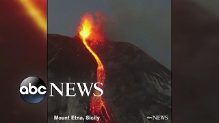 Mount Etna Volcano Erupts DRONE FOOTAGE [upl. by Talbott491]