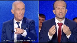 Débat TF1 Gilles Bouleau Star de la soirée qui Clash Manuel Bompard sur le pouvoir dAchat [upl. by Anivol]