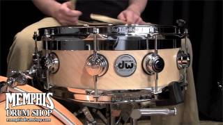 DW 14 x 5 Collectors Series Top Edge Snare Drum with MAG Throwoff  Natural [upl. by Kask]