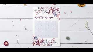 Create a Watercolor Floral Calendar Design in Illustrator [upl. by Devondra]