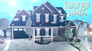 Winter Suburban Dream Home  Roblox  Bloxburg  House Build [upl. by Elrod278]