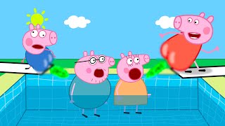 Peppa Pigs Splashy Pool Day Full  Funny Peppa Pig Try To Not Laugh [upl. by Bertram471]