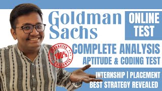 Goldman Sachs Online Test for Summer Analyst and FTE  How to prepare  Aptitude and Coding 🔥 [upl. by Gnagflow]