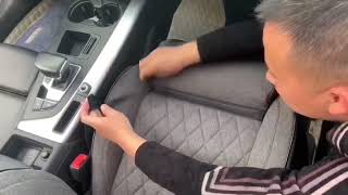 Custom Car Seat Covers Installation Video for Cars with Adjustable Thigh Supports  Vinidname ® [upl. by Namra]