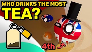 COUNTRIES SCALED BY TEA CONSUMPTION  Countryballs Animation [upl. by Ultann]