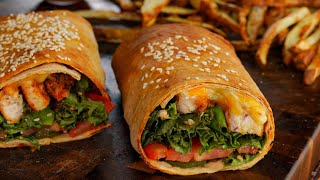 Less than 400 Calorie Grilled Spicy Chicken Sandwich Wrap Recipe [upl. by Darooge]