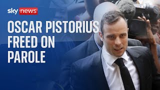 Oscar Pistorius released from prison on parole [upl. by Aprilette309]