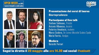 🔴 GIURISPRUDENZA  OpenWeekUnicatt La facoltà di Giurisprudenza si presenta live [upl. by Brufsky]