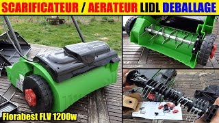 scarificateur lidl florabest aerateur deballage scarifier aerator vertikutierer rasenlüfter [upl. by Volney]