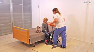 Etac Turner Pro  How to transfer a child from bed to chair [upl. by Abe]