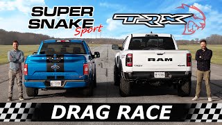 2021 RAM TRX vs 770HP Shelby F150 Super Snake Sport  DRAG amp ROLL RACE [upl. by Ringler]