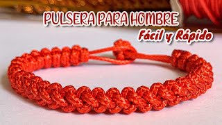 👉 TUTORIAL Pulsera para hombre Pulsera de hilo ✔️Rápida de hacer [upl. by Krock]