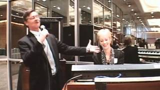 Sports Organist Nancy Faust and Elgin Todays Jeff Myers sing quotTake me out to the Ballgamequot [upl. by Emili]