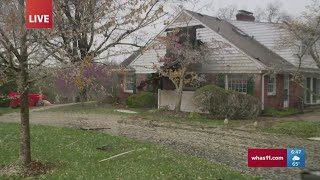 Severe weather rips roof off Prospect home slams it into neighboring house [upl. by Cecilio]