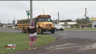 Florida deputies ticket drivers speeding past school bus [upl. by Murvyn]