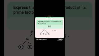 Express a number as a PRODUCT of is PRIME FACTORS maths math mathshorts mathskills mathstricks [upl. by Timus]