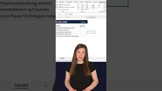 ToDo Liste mit Checkbox excel effizienz exceltipps exceltips todolist todos [upl. by Mohr]