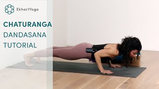 Chaturanga Dandasana Tutorial using props  with Adela Serrano [upl. by Bucher]