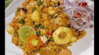 ARROZ CON MARISCOS  SABOR PERUANO [upl. by Hnahym]