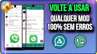 NOVO MÉTODO ✅ COMO VOLTA A USAR QUALQUER WHATSAPP MODIFICADO 100 FUNCIONAL GBWHATSAPP DELTAFOUAD [upl. by Hannie]