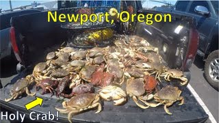 Dungeness Crab Limits Massive  Boat Crabbing  Newport Oregon  Yaquina Bay  Truck Full of Crab [upl. by Cinimmod201]