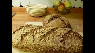 Sauerteigbrot in dreistufiger Teigführung ohne Hefe aber mit Natursauerteig [upl. by Eisle]