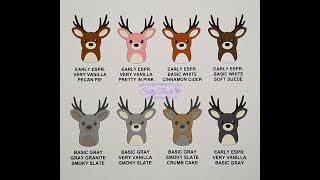 Stampin Up Reindeer Fun Deer Color Combinations [upl. by Llerret980]