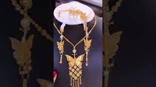 24k Gold Set Butterfly 🦋Design jewelry gold jewellery [upl. by Onibag]