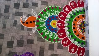 Attractive amp Easy Sanskar Bharti Rangoli  Half Circle Sanskar Bharti Rangoli  Big Galicha Rangoli [upl. by Vudimir354]