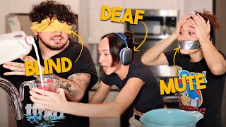 BLIND DEAF MUTE BAKING CHALLENGE ft Franny amp Nezza [upl. by Atirres28]