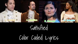 Satisfied  Hamilton  Color Coded Lyrics 111 [upl. by Oletta]