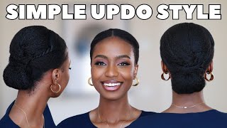 SIMPLE amp EASY NO EXTENSIONS NATURAL HAIRSTYLE ON 4C HAIR [upl. by Nhor644]