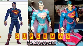 Superman Man Of Steel Action Figure Papercraft  DC Justice League [upl. by Harilda]