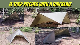 8 Easy Tarp Pitches With A Ridgeline [upl. by Fisa233]