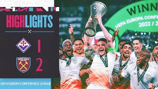 ACF Fiorentina 12 West Ham  Hammers Win UECL  UEFA Europa Conference League Final Highlights [upl. by Denman]