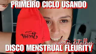 2 dias usando o DISCO MENSTRUAL da fleurity  minha experiência [upl. by Norvell283]