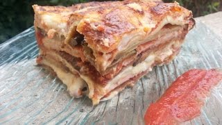 Cuisine Italienne  Lasagne Aubergines et jambon [upl. by Richart679]