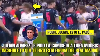 POBRE JULIÁN JULIÁN ÁLVAREZ INCREÍBLE LO QUE HIZO LUKA MODRIC A LA ARAÑA AL FINAL DEL PARTIDO [upl. by Farmer367]