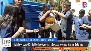 Desarrollo Sustentable Veladero donación de Biodigestor para la Esc Agrotécnica Manuel Belgrano [upl. by Ttcos]