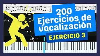 🎵 200 EJERCICIOS DE VOCALIZACIÓN  Ejercicio 3  Descargar PDF 🎤 [upl. by Asir]