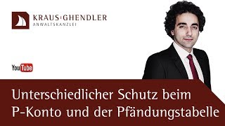 PKonto und Pfändungsschutztabelle [upl. by Gibbons]