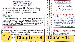 VSEPR THEORY Part 1  Postulates Chemical Bonding Class 11 [upl. by Iroc951]