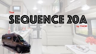 REALLY NICE 😊 Floor Plan TOUR SQUENCE 20A by Thor Sleep 4 Lithium 🔋 POPTOP Class B camper van [upl. by Iilek]